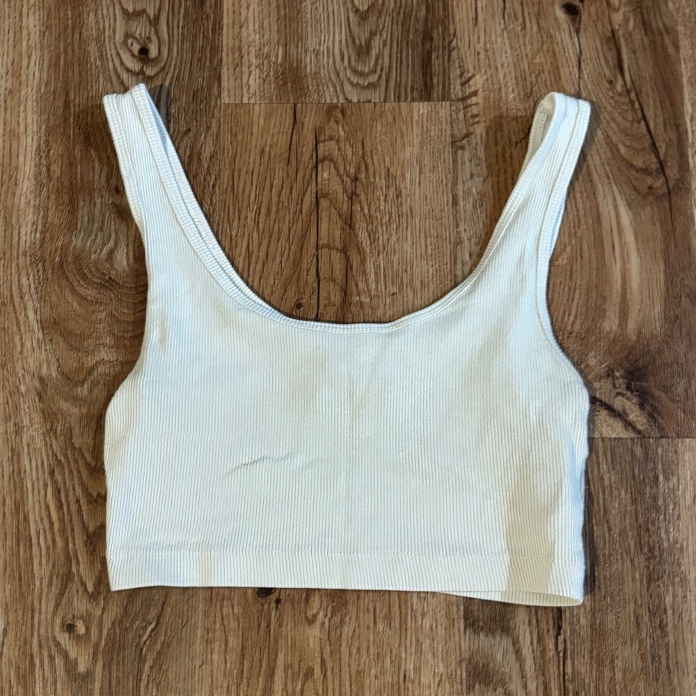H&M White Cropped Tank